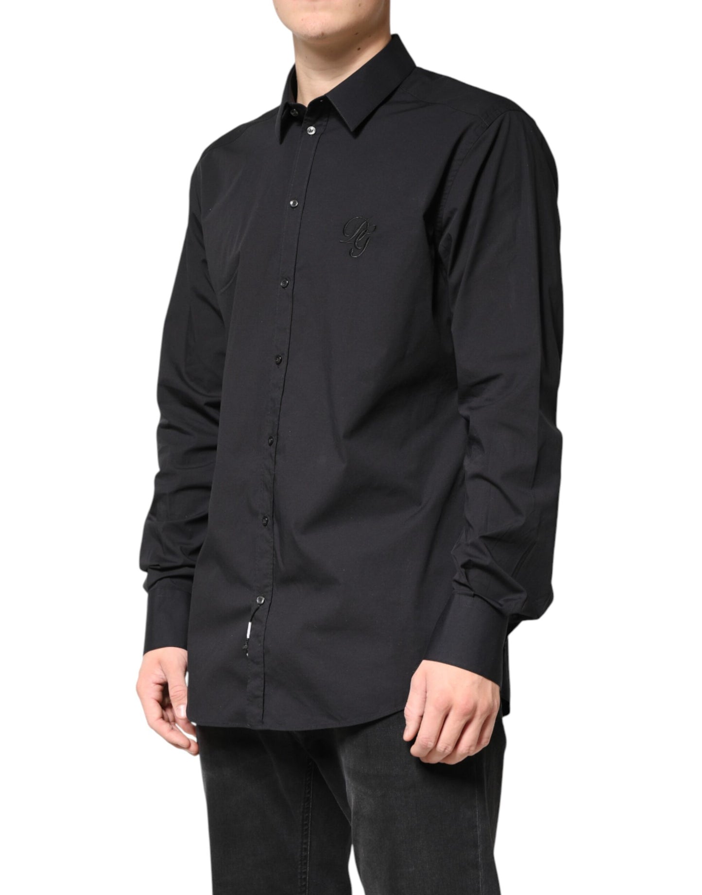Black GOLD Cotton Men Dress Formal Shirt