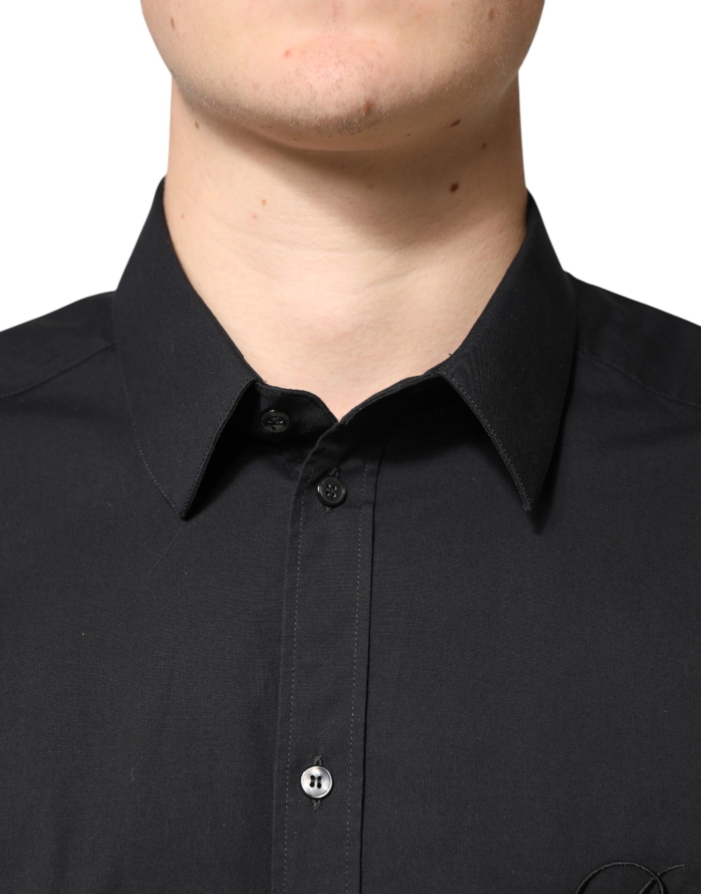 Black GOLD Cotton Men Dress Formal Shirt
