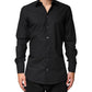 Black GOLD Cotton Men Dress Formal Shirt