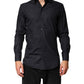 Black Cotton Long Sleeves Dress Formal Shirt