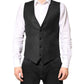 Black Stripes Wool Dress Men Waistcoat Vest