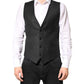 Black Stripes Wool Dress Men Waistcoat Vest