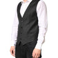 Black Stripes Wool Dress Men Waistcoat Vest