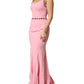 Pink Embellished Sheath Mermaid Gown Dress