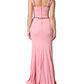 Pink Crystal Sheath Mermaid LongGown Dress