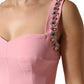 Pink Embellished Sheath Mermaid Gown Dress