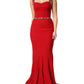 Red Embellished Sheath Mermaid Gown Dress