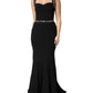 Black Embellished Sheath Mermaid Gown Dress