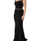 Black Embellished Sheath MermaidGown Dress