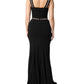 Black Embellished Sheath MermaidGown Dress
