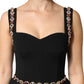 Black Embellished Sheath MermaidGown Dress