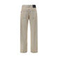 Light Blue Cotton Straight-Leg Jeans