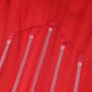 Red Silk Sleeveless Sheath V-neck Midi Dress