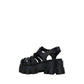 Black Acetate Platform Sandals