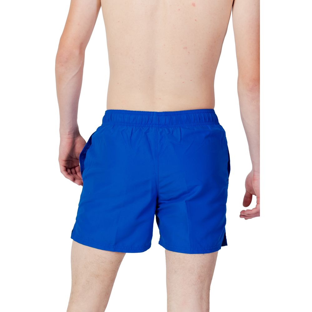 Blue Polyester Swim Shorts