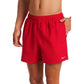 Red Polyester Swim Shorts