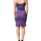 Purple Jersey Sheath Coctail Bodycon Pencil Dress