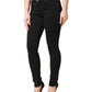 Black Cotton Stretch Skinny Denim Jeans