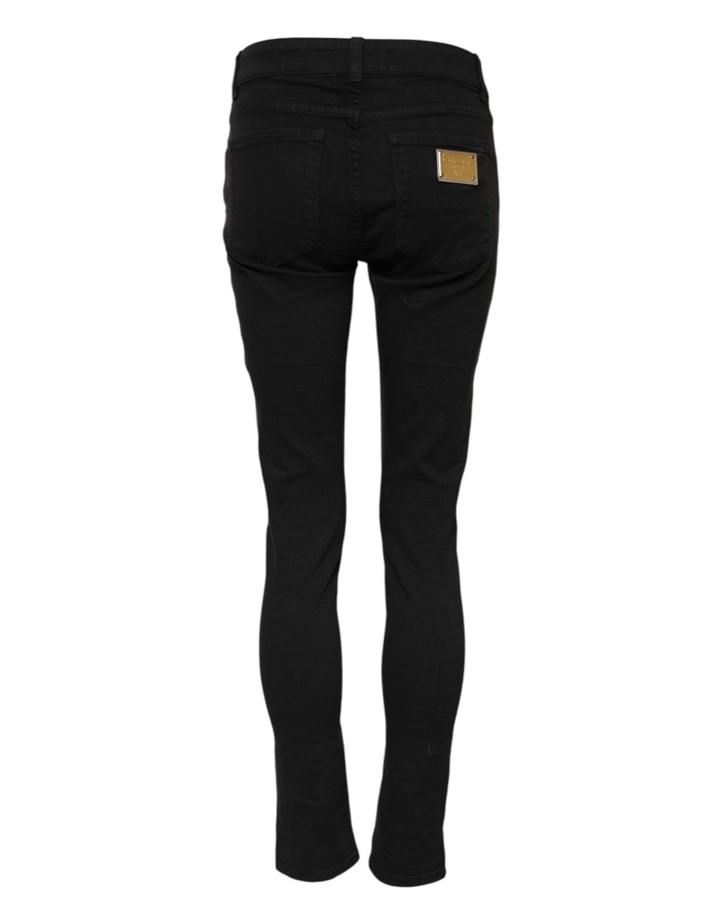 Black Cotton Casual Skinny Denim Jeans