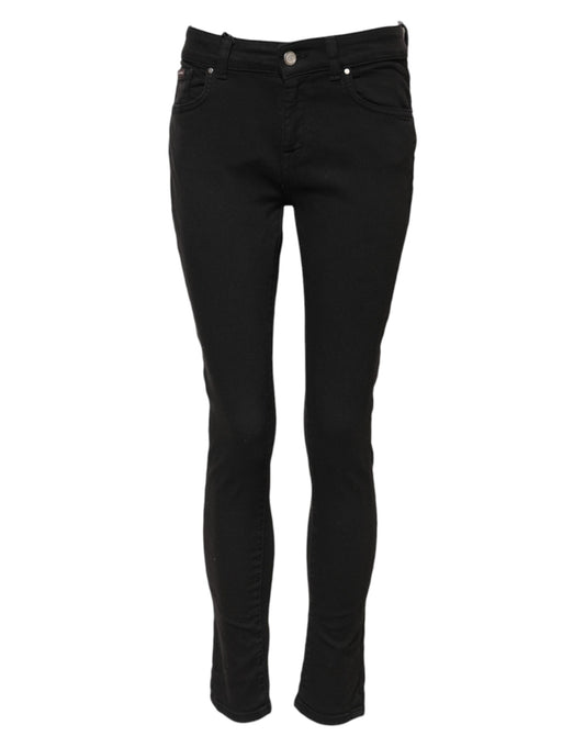 Black Cotton Skinny Denim Trouser Jeans