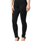 Black Nylon Stretch Skinny High Waist Pants