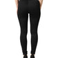 Black Nylon Stretch Skinny High Waist Pants