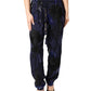 Blue Sequined Tapered Trouser Pants