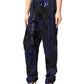 Blue Sequined Tapered Trouser Pants