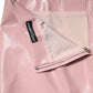 Glossy Pink Cotton High Waist Mini Skirt