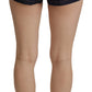 Blue Denim Stretch Crystal Hot Pants Shorts
