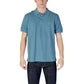 Blue Cotton Polo Shirt