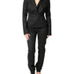 Black Double Breasted Pants Blazer Jacket 2 Piece Suit