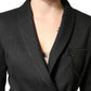 Black Double Breasted Pants Blazer Jacket 2 Piece Suit