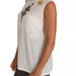 White Embellished Crystal Sequin Fairy  Top