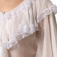 White Ruffles Lace Long Sleeve Blouse Top