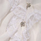 White Ruffles Lace Long Sleeve Blouse Top
