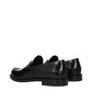 Black Leather Slip-On Loafers