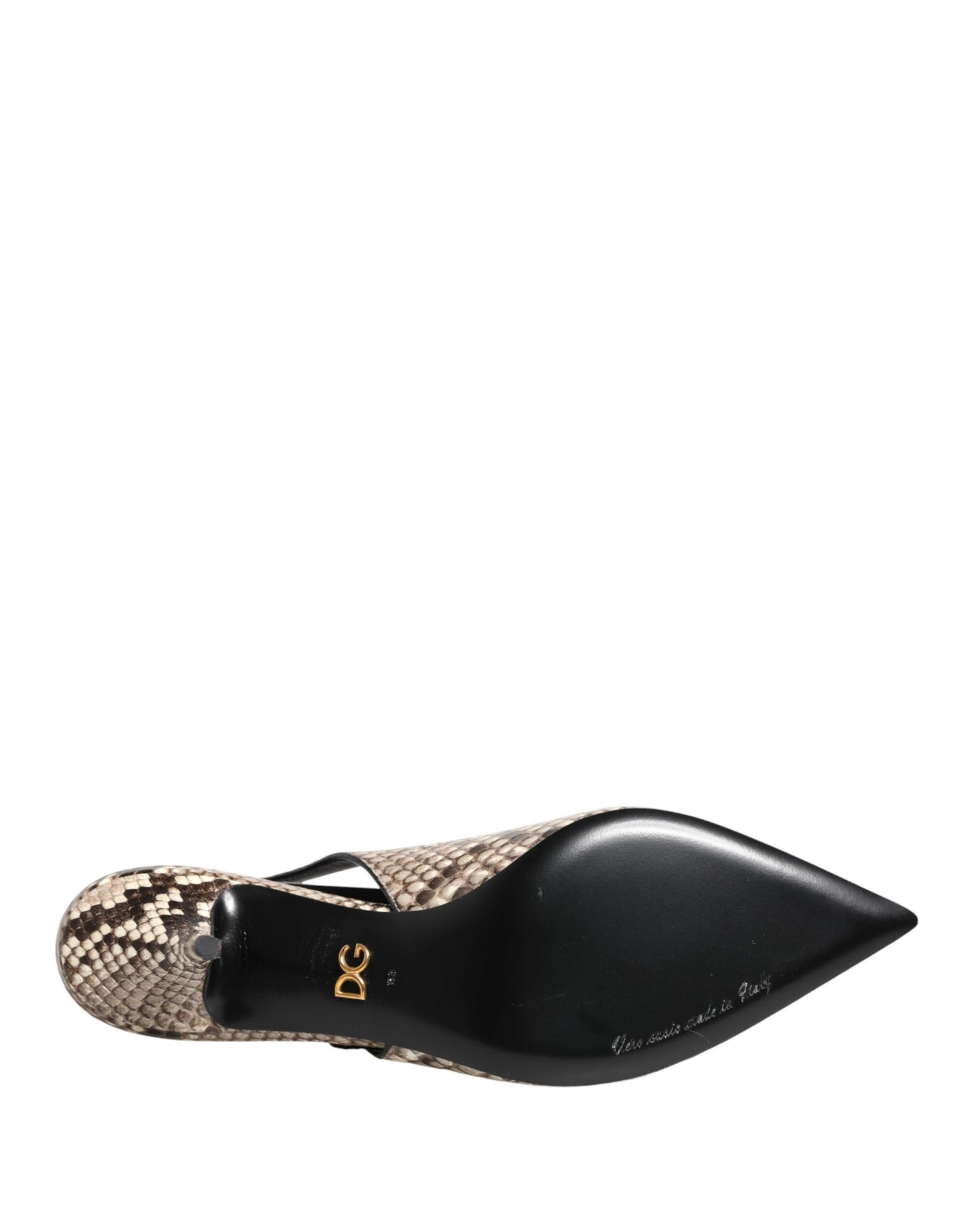 Multicolor Leather Heels Slingback Shoes