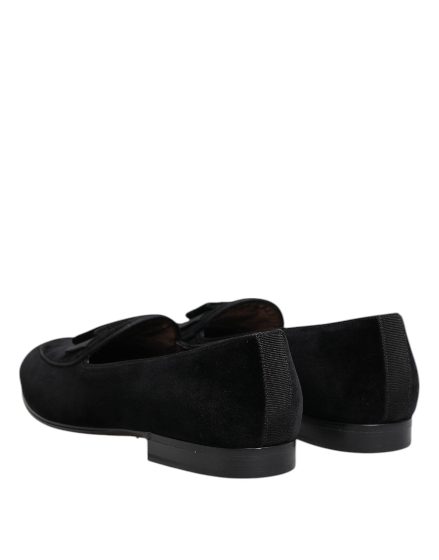 Black Velvet Slip On Loafers Formal Men Shoes