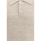 Beige Cotton Polo Shirt