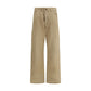 Beige Cotton Cargo Pants