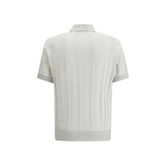 Gray Cotton Polo Shirt