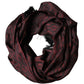 Maroon Silk Fringes Neck Wrap Foulard Scarf