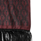Maroon Silk Fringes Neck Wrap Foulard Scarf
