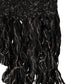 Black Wool Fringes Neck Wrap Foulard Scarf