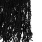 Black Wool Fringes Neck Wrap Foulard Scarf
