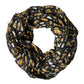 Black Jazz Club Print Neck Wrap Shawl Scarf