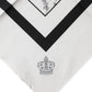 White Crown Cotton Men Square Foulard Scarf