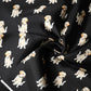Black Dog Print Square Handkerchief Scarf