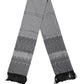 Gray Patterned Fringes Neck Foulard Scarf